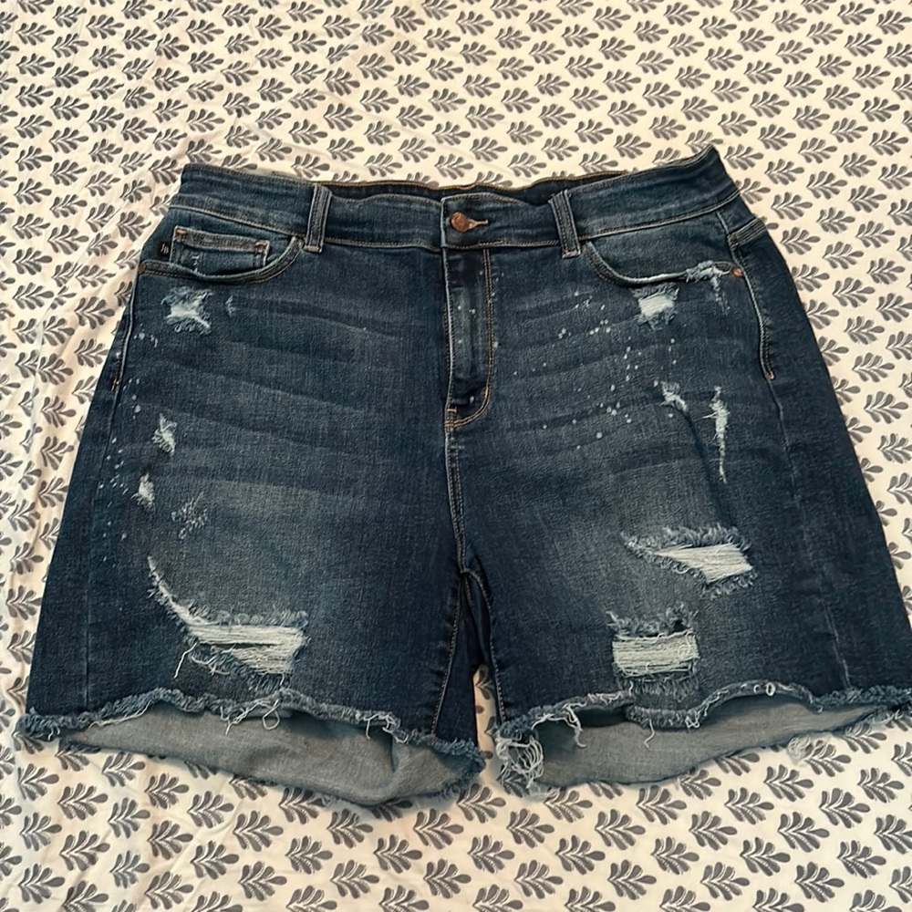 Distressed 3X Judy Blue Shorts